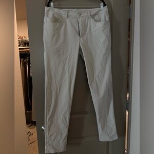 Lululemon ABC slim fit pant 34”L 34”W Warpstreme Vapor cream off white